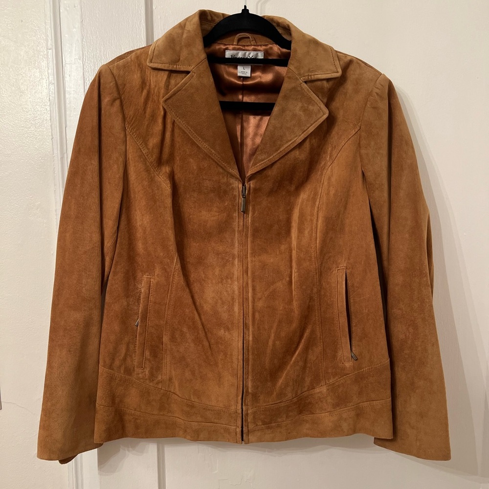 Leather Jacket- Preston & York, Size- Large